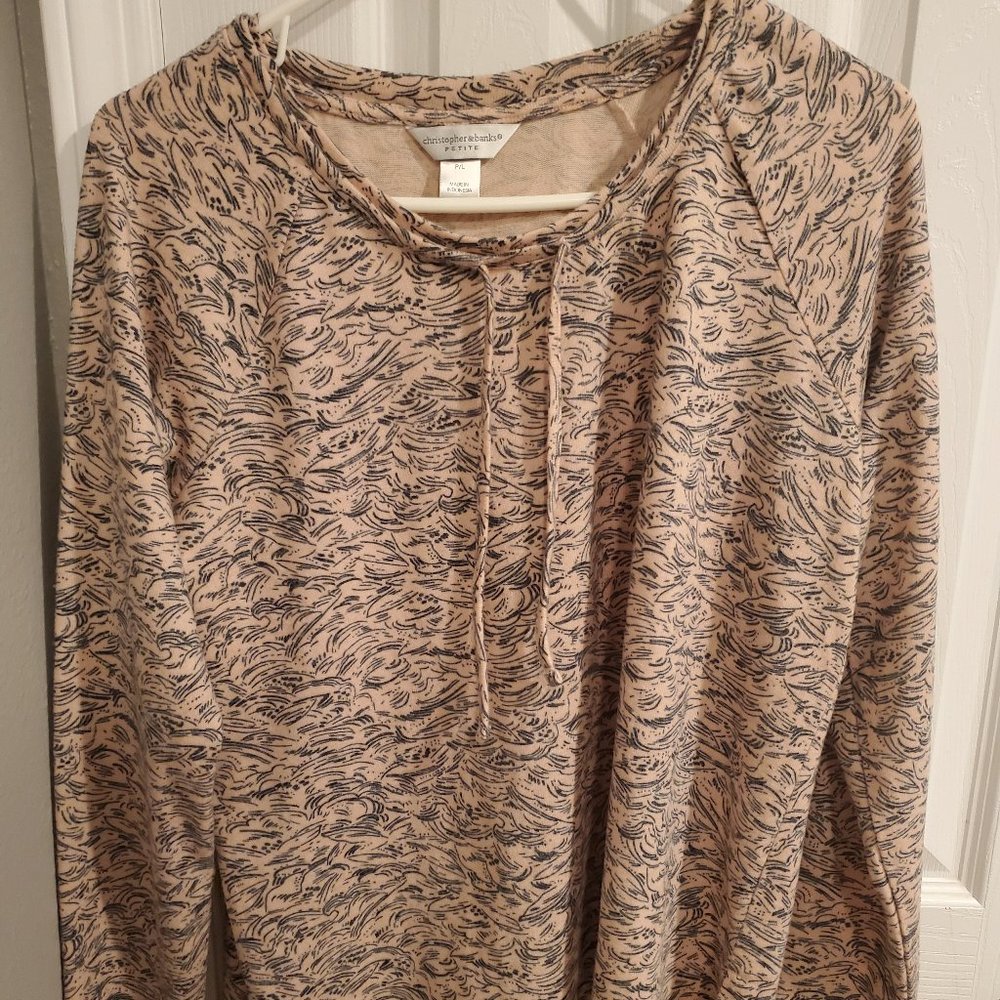 Christopher Banks pink and grey sweater